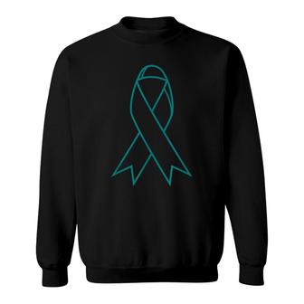 April Sexual Assault Awareness Teal Ribbon Sweatshirt - Seseable