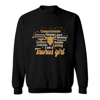 As A Taurus Girl Birthday Astrology Zodiac Sign Women Taurus Sweatshirt - Seseable