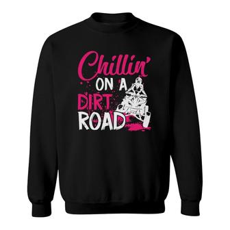 Atv Four Wheeler Chillin On A Dirt Road Sweatshirt - Thegiftio