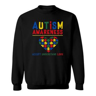 Autism Awareness Accept Uncerstand Love Sweatshirt | Mazezy