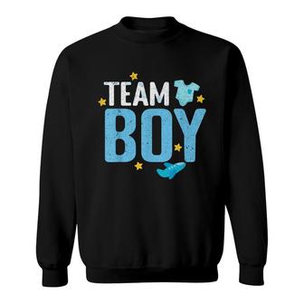 Baby Announcement Team Boy Future Mom Dad Gender Reveal Sweatshirt - Seseable