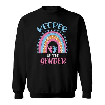 Baby Gender Reveal Party Keeper Of The Gender Gender Reveal Sweatshirt - Seseable