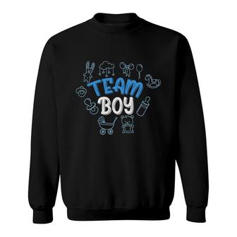 Baby Gender Reveal Party Team Boy Gender Reveal Baby Announcement Sweatshirt - Seseable