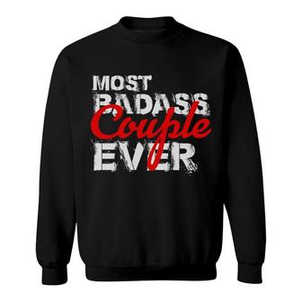 Badass Couple Valentines Day Gift For Love Sweatshirt - Monsterry DE