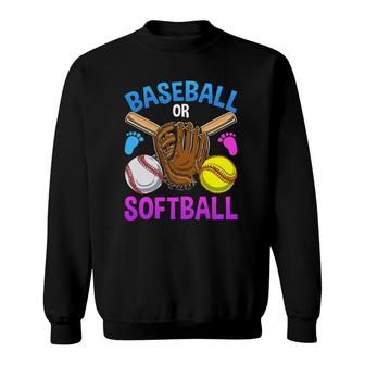 Baseball Or Softball Gender Reveal Party Sweatshirt - Seseable