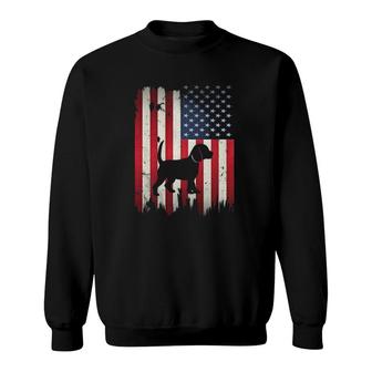 Beagle Dog Usa American Flag 4Th Of July Patriotic Gift Sweatshirt - Seseable