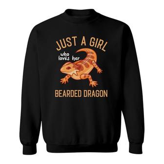 Bearded Dragon Lizard - Just A Girl Sweatshirt | Mazezy