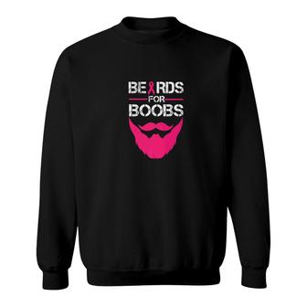 Beards For Boobs Tee Support Breast Cancer Gift Sweatshirt - Monsterry