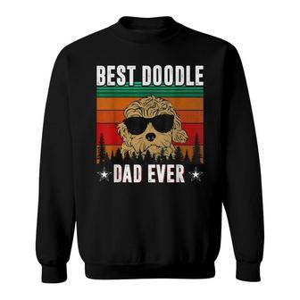 Best Doodle Dad Ever Retro Vintage Goldendoodle Sweatshirt - Seseable