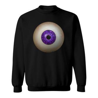 Big Purple Eyeball Creepy Funny Lazy Easy Halloween Costume Sweatshirt | Mazezy