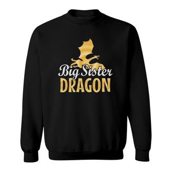 Big Sister Dragon Lover Gold Print Sweatshirt - Thegiftio UK