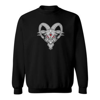 Blackcraft Cool Baphomet Black Goat Satan Playera Sweatshirt - Monsterry