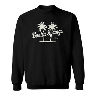 Bonita Springs Florida Vintage 70S Palm Trees Graphic Sweatshirt | Mazezy