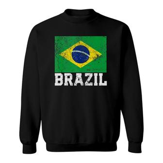 Brazilian Brazil Flag National Pride Family Roots Men Women Sweatshirt | Mazezy