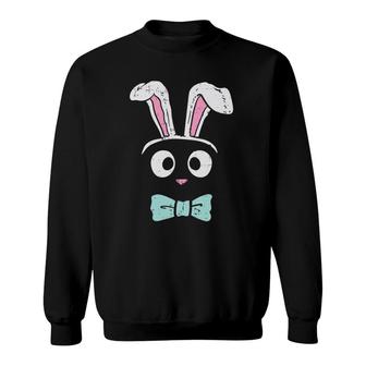 Bunny Rabbit Face Cute Easter Costume Boys Girls Gift Sweatshirt | Mazezy