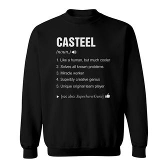 Casteel Name Definition Meaning Family Funny Sweatshirt - Thegiftio UK