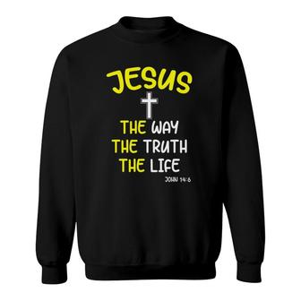 Christian Bible Verse Faith Believer Follower Sweatshirt - Seseable