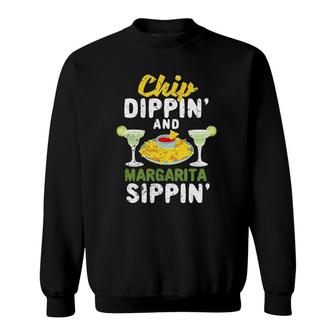 Cinco De Mayo Mexican Fan Chip Dippin And Margarita Sippin Sweatshirt - Seseable