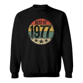 Circular Vintage Best Of 1977 45 Years Old Gift 45Th Birthday Sweatshirt - Seseable