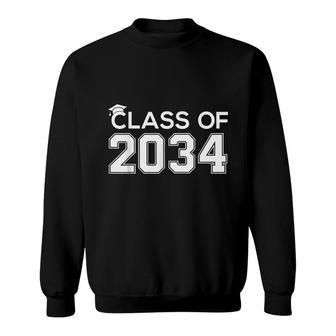 Class Of 2034 Grow With Me Handprint On Back K-12 Boy Girl Sweatshirt - Thegiftio UK