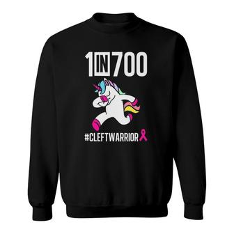 Cleft Palate Lip 1 In 700 Warrior Cleft Strong Awareness Sweatshirt - Seseable