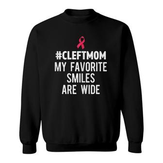 Cleft Palate Lip Mom Smile Cleft Strong Awareness Sweatshirt - Seseable