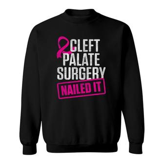 Cleft Palate Lip Surgery Cleft Strong Awareness Sweatshirt - Seseable