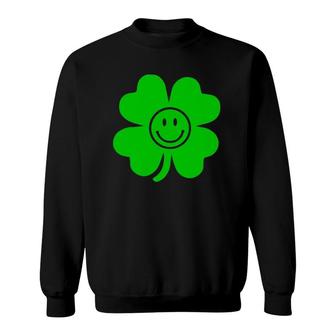 Clover With Smile Funny Kids St Patricks Day Sweatshirt | Mazezy DE