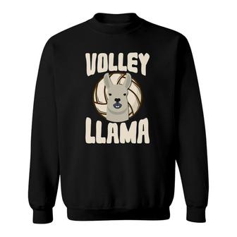 Cute And Fun Team Volleyball Llama Lover Sweatshirt | Mazezy