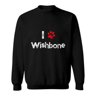 Cute Dog Name Wishbone Pet Puppy Dog Paw Lover Quote Gift Sweatshirt - Seseable