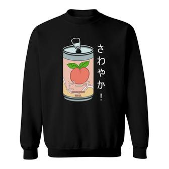 Cute Pink Peach Milk Japanese Kawaii Retro 90S Anime Sweatshirt - Seseable