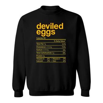 Deviled Eggs Nutrition Facts Funny Thanksgiving Christmas Sweatshirt - Seseable