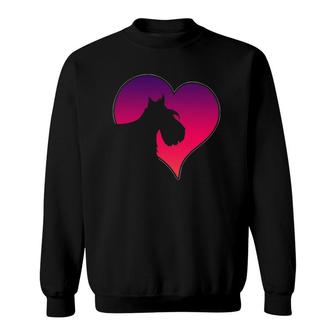 Dogs 365 Scottish Terrier Dog Pink Heart Love Gift For Women Sweatshirt | Mazezy