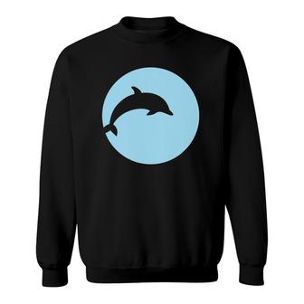 Dolphin Moon Dolphin Lover Animal Sweatshirt - Thegiftio UK