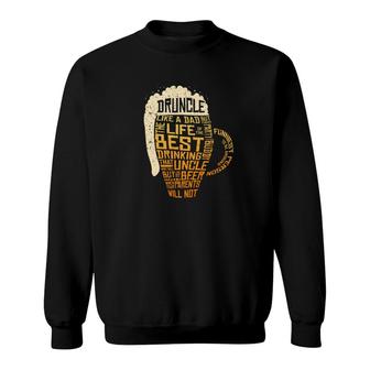 Druncle Beer Drunk Uncle Drinking Alcohol Family Sweatshirt - Monsterry