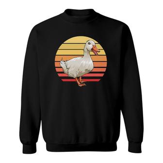 Duck Retro Funny Water Ducklings Sweatshirt | Mazezy