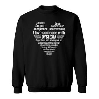 Dyslexia Teacher Therapist Heart Love Dyslexic Therapy Sweatshirt - Seseable