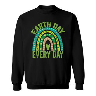 Earth Day Everyday Green Rainbow Earth Day Sweatshirt - Seseable