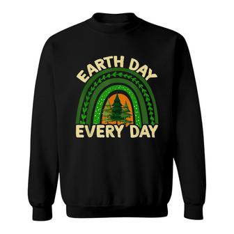 Earth Day Everyday Rainbow Pine Tree Earth Day Earth Day Sweatshirt - Seseable