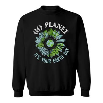 Earth Day Planet Anniversary Earth Day Sunflower Everyday Sweatshirt - Seseable