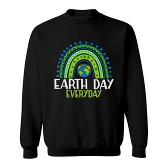 Earth Day Teacher Earth Day Everyday Rainbow Earth Day Sweatshirt - Seseable