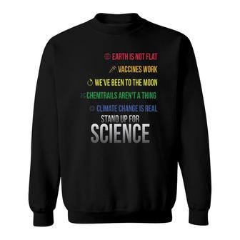 Earth Is Not Flat Science Earth Day Educational Sweatshirt | Mazezy