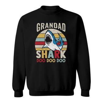 Family 365 Fathers Day Funny Grandad Shark Grandpa Gift Men Sweatshirt - Seseable