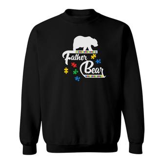 Father Bear Puzzle Autism Awareness Shirt Dad Gifts Sweatshirt - Monsterry UK