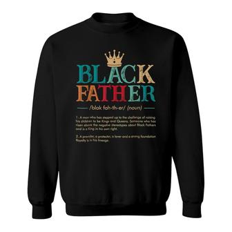 Fathers Day Black Father Noun Definition African American Sweatshirt - Seseable