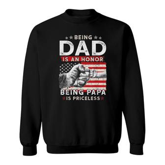 Fathers Day For Dad An Honor Being Papa Is Priceless Sweatshirt - Thegiftio UK