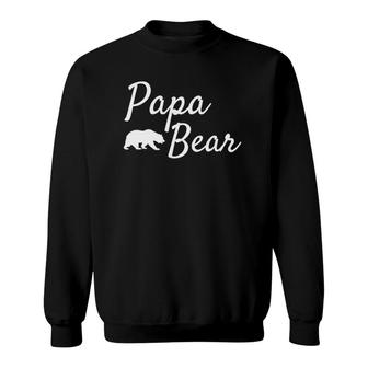 Fathers Day Gift From Daughter Son Kids Wife - Men Papa Bear Sweatshirt - Seseable