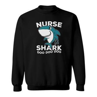 Fathers Day Nurse Shark Scrubs Dad Men Hospital Sweatshirt - Monsterry
