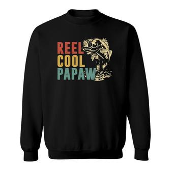 Fathers Day S Vintage Fishing Reel Cool Papaw Sweatshirt - Seseable