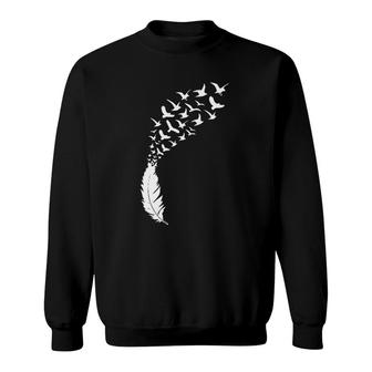 Feather Into Birds Indie Design Sweatshirt | Mazezy